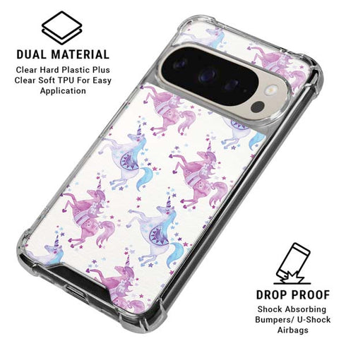 Purple Unicorns by Cat Coq Pixel 9/9 Pro Clear Case